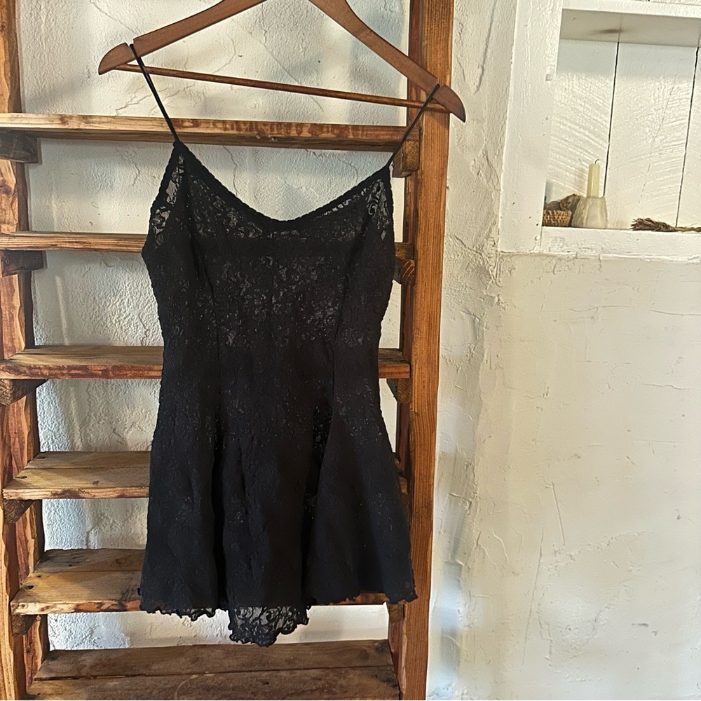 Black Lace Lingerie Dress